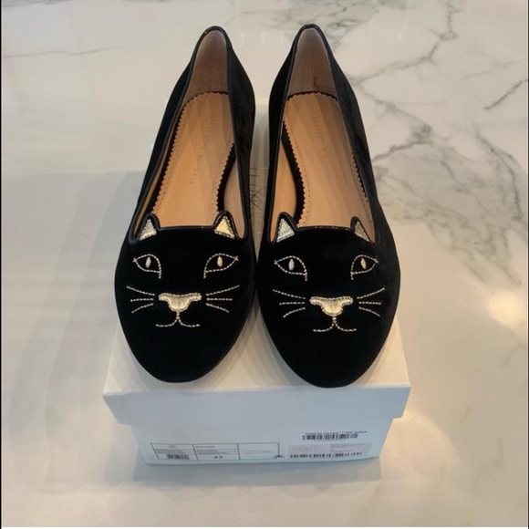 SOLD NIB Charlotte Olympia Kitty Flats EU 42 - Picture 2 of 5